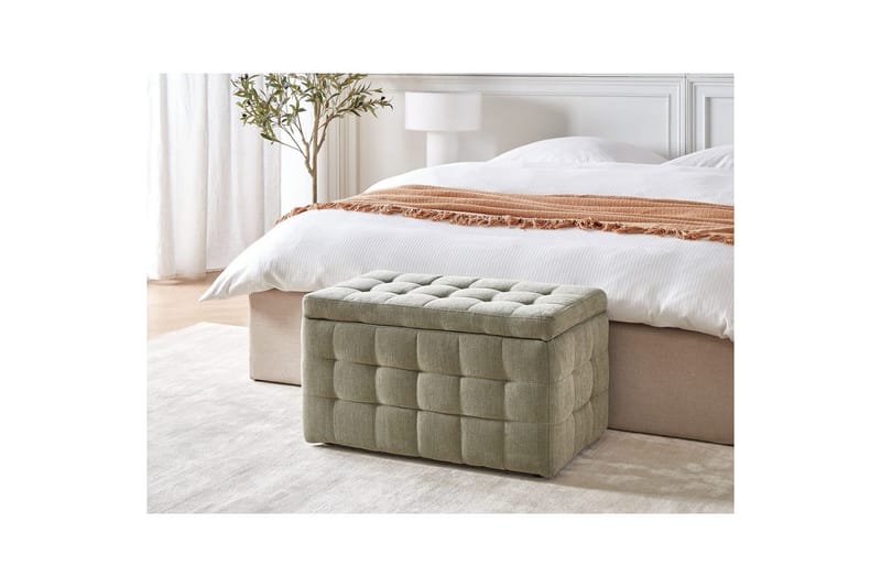 Fotpall Michigan Olivgrønn - Olivgrønn - Møbler - Stoler - Krakk - Fotskammel