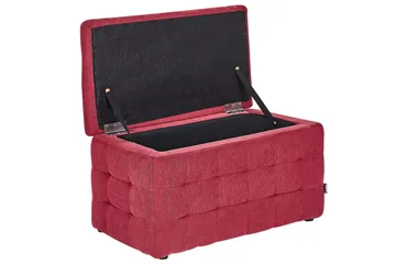 Fotpall Michigan Rød - Rød - Møbler - Stoler - Krakk - Fotskammel