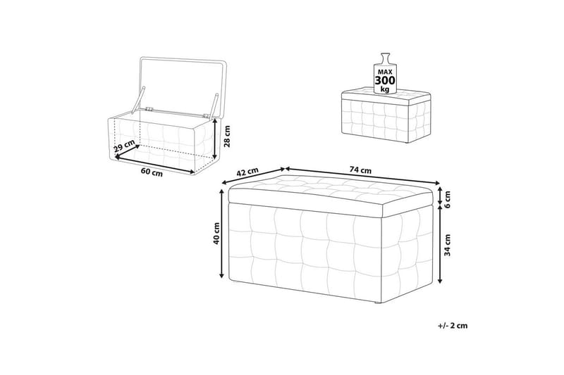 Fotpall Michigan Rød - Rød - Møbler - Stoler - Krakk - Fotskammel