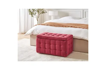 Fotpall Michigan Rød - Rød - Møbler - Stoler - Krakk - Fotskammel