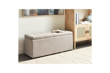 Fotpall Orem Beige/svart - Beige/svart - Møbler - Stoler - Krakk - Fotskammel