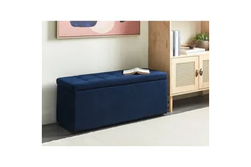 Fotpall Orem Blå/Svart - Blå/Svart - Møbler - Stoler - Krakk - Fotskammel