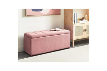 Fotpall Orem Rosa/Svart - Rosa/Svart - Møbler - Stoler - Krakk - Fotskammel