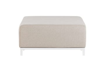 Fotpall Rovigo Beige/hvit - Beige/hvit - Møbler - Stoler - Krakk - Fotskammel