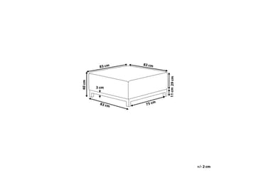 Fotpall Rovigo Beige/hvit - Beige/hvit - Møbler - Stoler - Krakk - Fotskammel