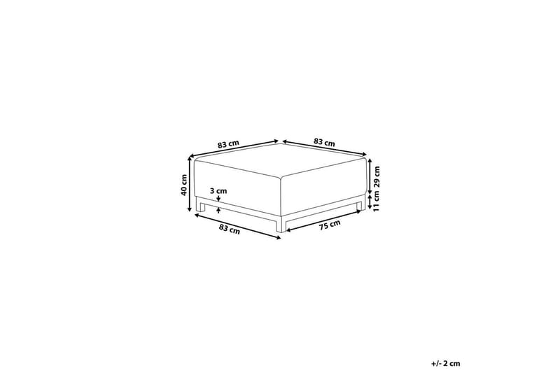 Fotpall Rovigo Beige/hvit - Beige/hvit - Møbler - Stoler - Krakk - Fotskammel