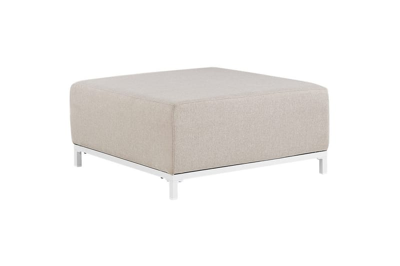 Fotpall Rovigo Beige/hvit - Beige/hvit - Møbler - Stoler - Krakk - Fotskammel