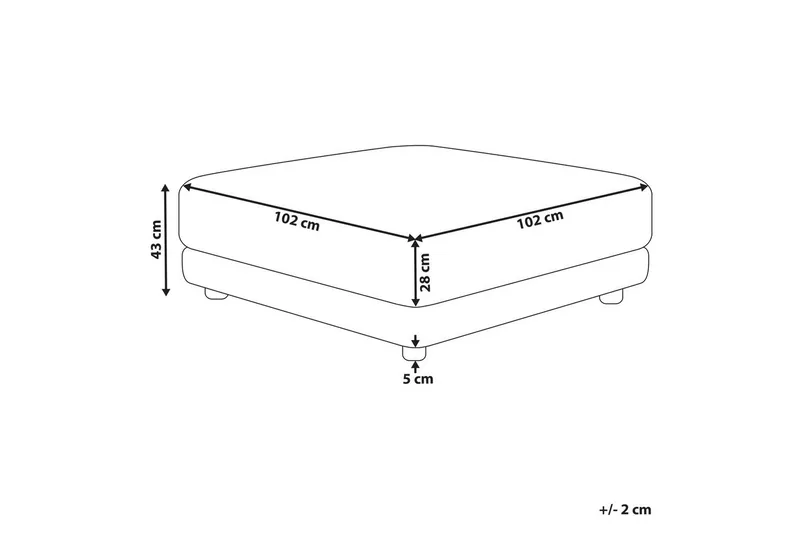 Fotpall Sigtuna Beige/svart - Beige/svart - Møbler - Stoler - Krakk - Fotskammel