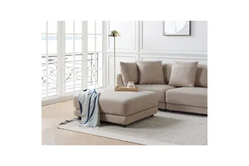 Fotpall Sigtuna Beige/svart - Beige/svart - Møbler - Stoler - Krakk - Fotskammel