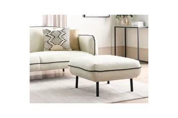 Fotpall Tonsberg Beige/svart - Beige/svart - Møbler - Stoler - Krakk - Fotskammel