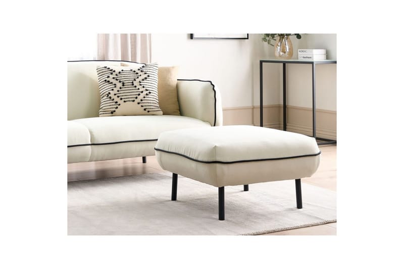Fotpall Tonsberg Beige/svart - Beige/svart - Møbler - Stoler - Krakk - Fotskammel