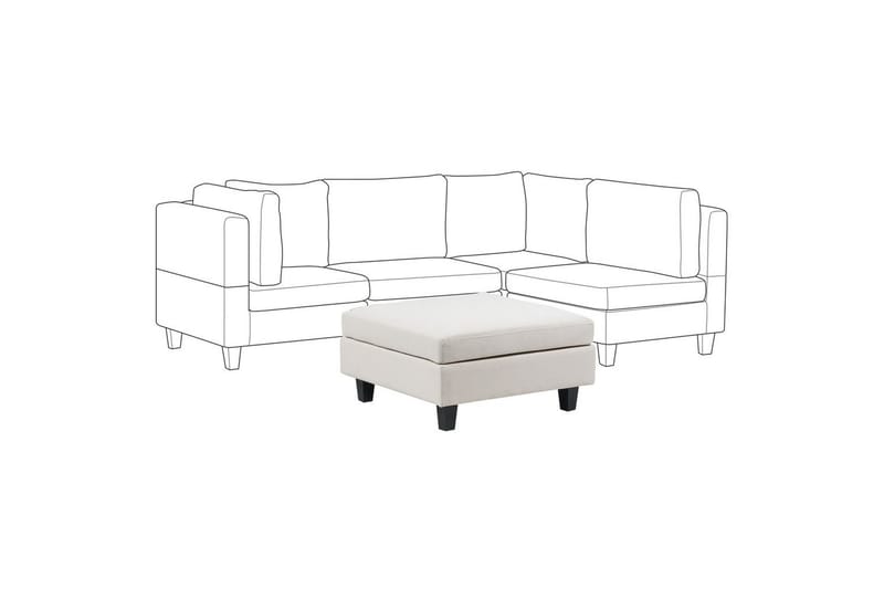 Fotpall Unstad Lysebeige/svart - Lysebeige/svart - Møbler - Stoler - Krakk - Fotskammel