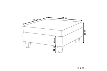 Fotpall Unstad Lysebeige/svart - Lysebeige/svart - Møbler - Stoler - Krakk - Fotskammel