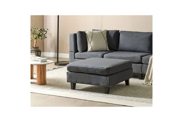 Fotpall Unstad Mørk grå/svart - Mørk grå/svart - Møbler - Stoler - Krakk - Fotskammel