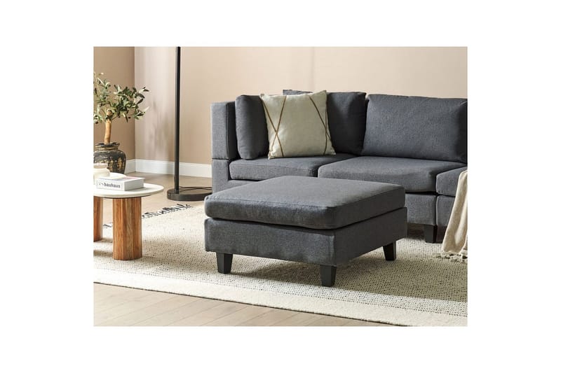 Fotpall Unstad Mørk grå/svart - Mørk grå/svart - Møbler - Stoler - Krakk - Fotskammel