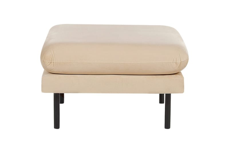 Fotpall Vinterbro Beige/svart, Fløyel - Beige/svart, Fløyel - Møbler - Stoler - Krakk - Fotskammel