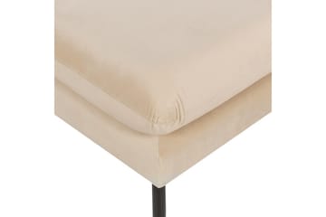 Fotpall Vinterbro Beige/svart, Fløyel - Beige/svart, Fløyel - Møbler - Stoler - Krakk - Fotskammel