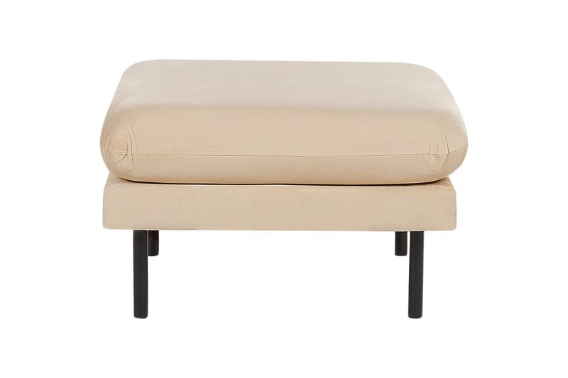 Fotpall Vinterbro Beige/svart, Fløyel - Beige/svart, Fløyel - Møbler - Stoler - Krakk - Fotskammel