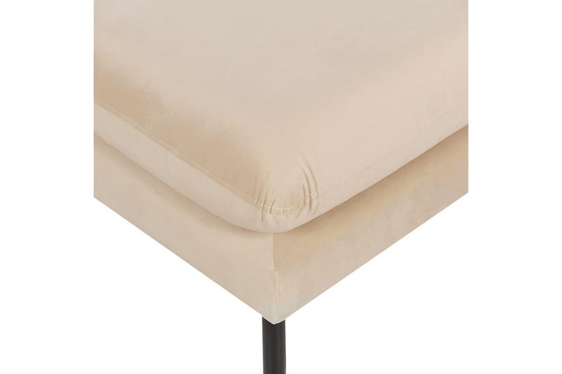 Fotpall Vinterbro Beige/svart, Fløyel - Beige/svart, Fløyel - Møbler - Stoler - Krakk - Fotskammel