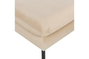 Fotpall Vinterbro Beige/svart, Fløyel - Beige/svart, Fløyel - Møbler - Stoler - Krakk - Fotskammel