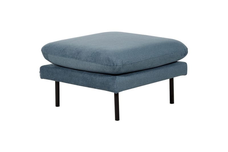 Fotpall Vinterbro Blå/Svart, Chenille - Blå/Svart, Chenille - Møbler - Stoler - Krakk - Fotskammel