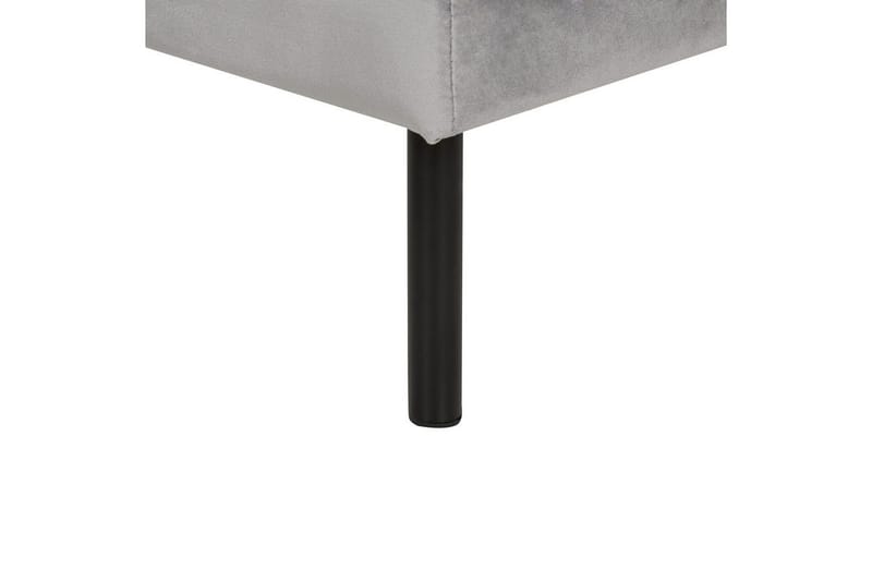 Fotpall Vinterbro Grå/svart, Fløyel - Grå/svart, Fløyel - Møbler - Stoler - Krakk - Fotskammel