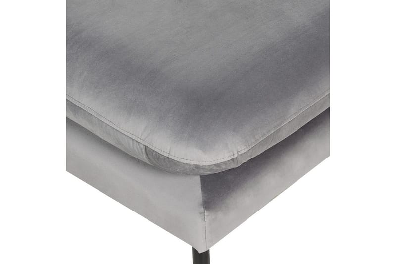 Fotpall Vinterbro Grå/svart, Fløyel - Grå/svart, Fløyel - Møbler - Stoler - Krakk - Fotskammel