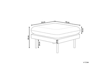 Fotpall Vinterbro Grå/svart, Fløyel - Grå/svart, Fløyel - Møbler - Stoler - Krakk - Fotskammel