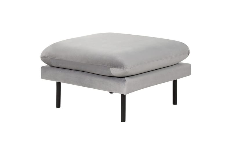 Fotpall Vinterbro Grå/svart, Fløyel, Grå/svart, Fløyel