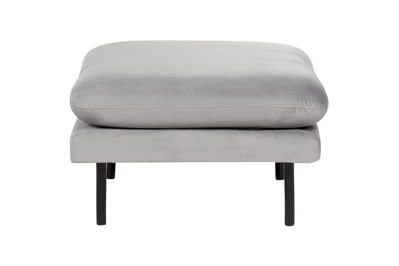 Fotpall Vinterbro Grå/svart, Fløyel - Grå/svart, Fløyel - Møbler - Stoler - Krakk - Fotskammel