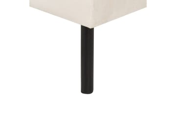 Fotpall Vinterbro Lysebeige/svart, Fløyel - Lysebeige/svart, Fløyel - Møbler - Stoler - Krakk - Fotskammel