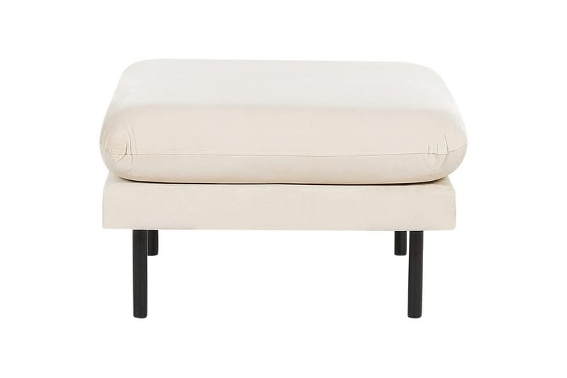 Fotpall Vinterbro Lysebeige/svart, Fløyel - Lysebeige/svart, Fløyel - Møbler - Stoler - Krakk - Fotskammel