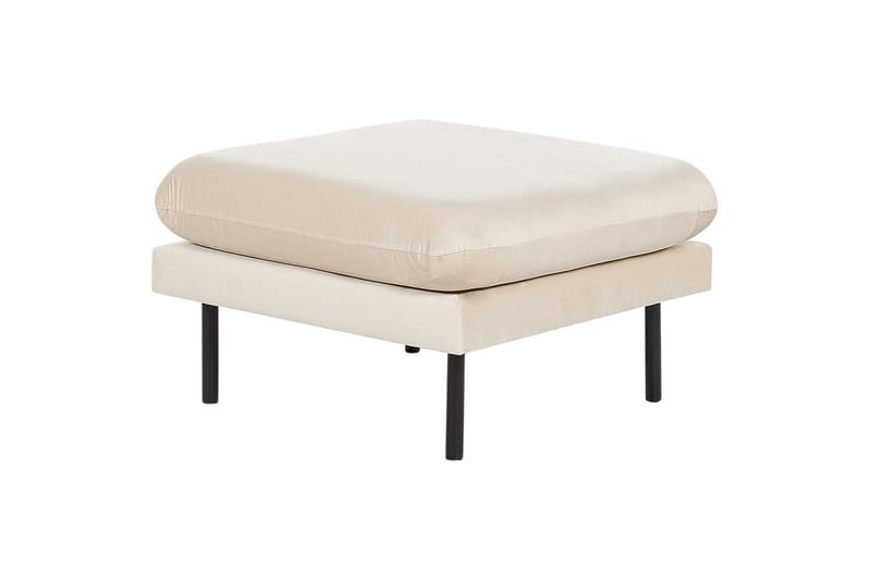 Fotpall Vinterbro Lysebeige/svart, Fløyel - Lysebeige/svart, Fløyel - Møbler - Stoler - Krakk - Fotskammel