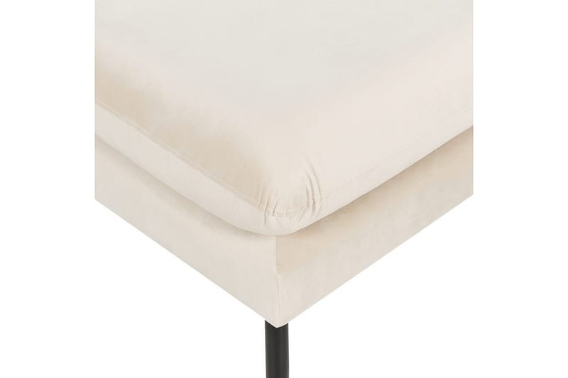 Fotpall Vinterbro Lysebeige/svart, Fløyel - Lysebeige/svart, Fløyel - Møbler - Stoler - Krakk - Fotskammel