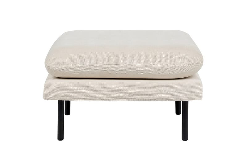 Fotpall Vinterbro Lysebeige/svart, Polyester - Lysebeige/svart, Polyester - Møbler - Stoler - Krakk - Fotskammel