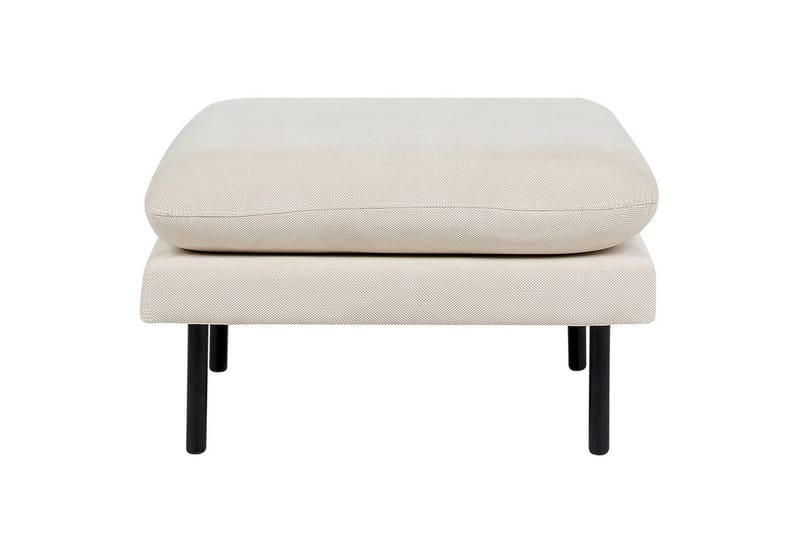 Fotpall Vinterbro Lysebeige/svart, Polyester - Lysebeige/svart, Polyester - Møbler - Stoler - Krakk - Fotskammel