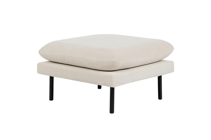Fotpall Vinterbro Lysebeige/svart, Polyester, Lysebeige/svart, Polyester
