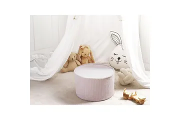 Fotpall Zikria Beige - Beige - Møbler - Stoler - Krakk - Puff