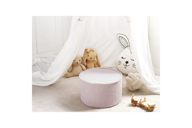 Fotpall Zikria Beige - Beige - Møbler - Stoler - Krakk - Puff