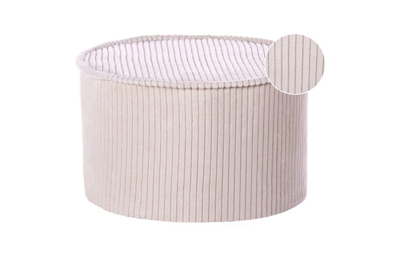 Fotpall Zikria Beige - Beige - Møbler - Stoler - Krakk - Puff