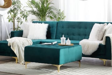 ABERDEEN Fotskammel 80 x 80 cm - Grønn - Møbler - Stoler - Krakk - Fotskammel