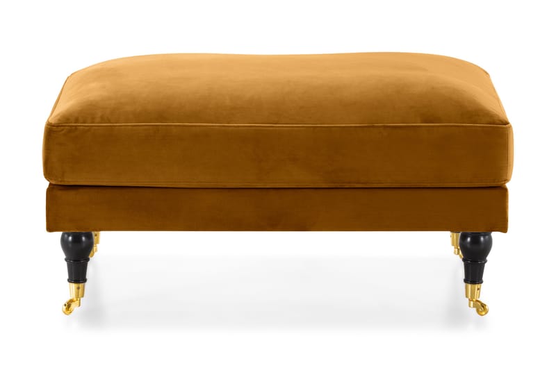 Andrew Fotskammel Fløyel - Amber/Messing - Møbler - Stoler - Krakk - Fotskammel