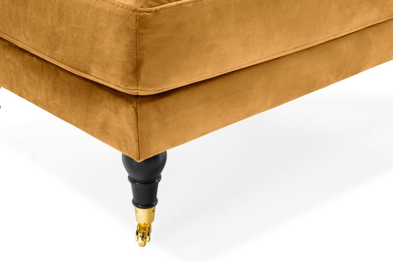 Andrew Fotskammel Fløyel - Amber/Messing - Møbler - Stoler - Krakk - Fotskammel