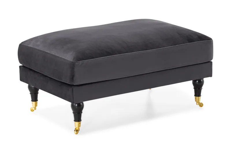 Andrew Fotskammel Fløyel, Mørkegrå/Messing