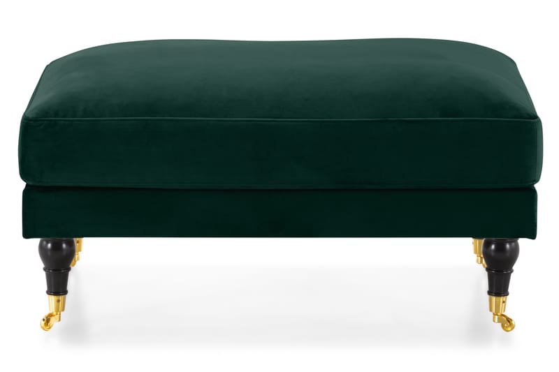 Andrew Fotskammel Fløyel - Mørkegrønn/Messing - Møbler - Stoler - Krakk - Fotskammel