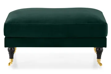 Andrew Fotskammel Fløyel - Mørkegrønn/Messing - Møbler - Stoler - Krakk - Fotskammel