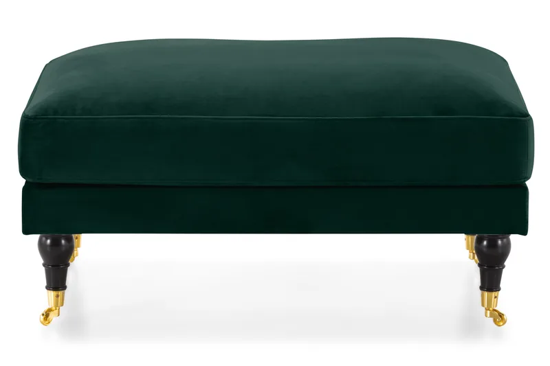 Andrew Fotskammel Fløyel - Mørkegrønn/Messing - Møbler - Stoler - Krakk - Fotskammel