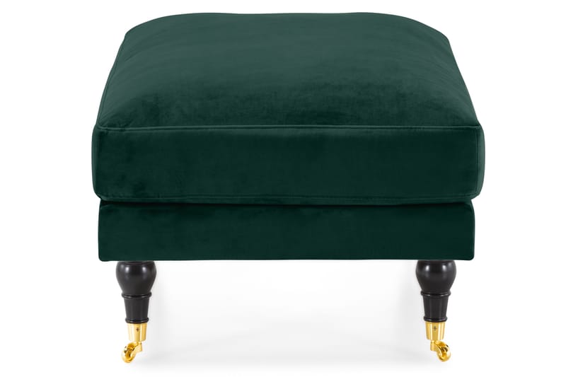 Andrew Fotskammel Fløyel - Mørkegrønn/Messing - Møbler - Stoler - Krakk - Fotskammel