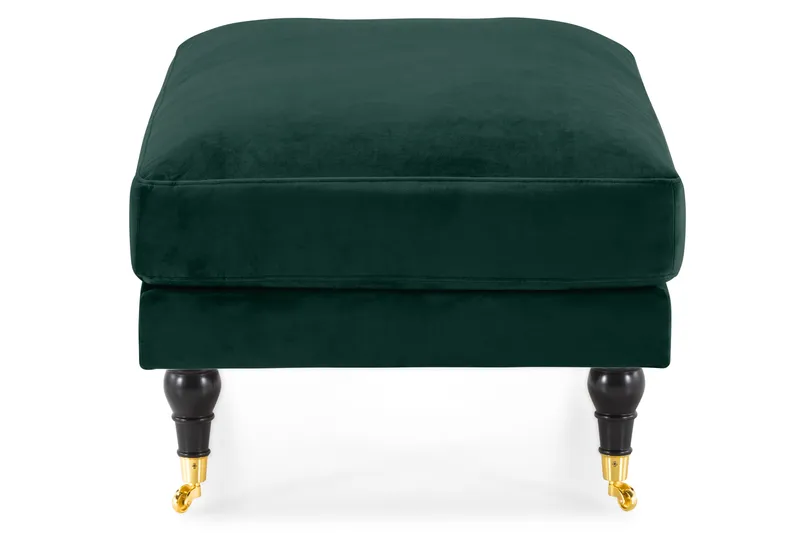 Andrew Fotskammel Fløyel - Mørkegrønn/Messing - Møbler - Stoler - Krakk - Fotskammel
