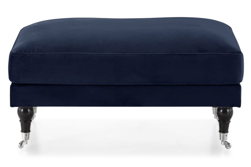 Andrew Fotskammel Fløyel - Midnattsblå/Krom - Møbler - Stoler - Krakk - Fotskammel